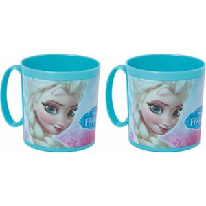 Set van 2x stuks plastic Frozen thema drink bekers 350 ml voor kinderen/peuters