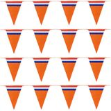 Bellatio Decorations Slinger oranje - 4x10 meter - Holland vlaggenlijn - Nederlandse vlag - Oranje versiering WK/ EK/ Koningsdag