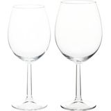 24x Wijnglazen/drinkglazen transparant set 430/580 ml - 24-delig