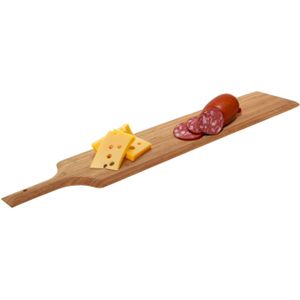 Excellent Houseware Serveerplank/amuse/tapas hapjes plank - 75 x 14 x 20 cm - bamboe hout - borrelplank - rustiek