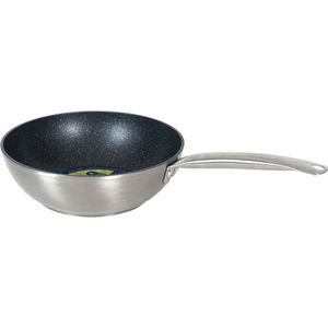 Aluminium wok/wokpan Rila met anti-aanbak laag 29 cm - Wokpannen - Koken - Wokken