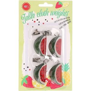 Watermeloen Tafelkleedgewichtjes - 4 stuks