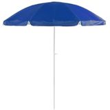 Verstelbare strand/tuin parasol blauw 200 cm - UV bescherming - Voordelige parasols