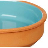 La Dehesa - Set 4x tapas/creme brulee schaaltjes terracotta/blauw 16cm