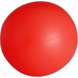 10x stuks opblaasbare zwembad strandballen plastic rood 28 cm - Strand buiten zwembad speelgoed