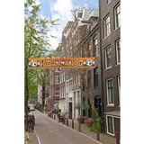 2x Oranje mega banner/ vlag Holland 370 x 60 cm - Oranje Ek/ Wk versiering artikelen