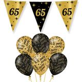 Paperdreams - Verjaardag 65 jaar feest pakket zwart/goud party-time