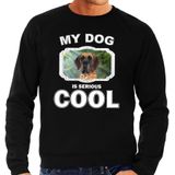 Deense dog honden trui / sweater my dog is serious cool zwart - heren - Deense dogs liefhebber cadeau sweaters
