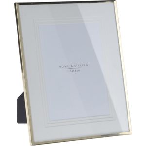 Home &amp; Styling Fotolijst - goud - aluminium - geschikt voor foto van 13 x 18 cm