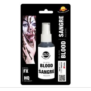 Zwart horror nepbloed spray 60 ml - Halloween verkleedaccessoires - Zombie bloed
