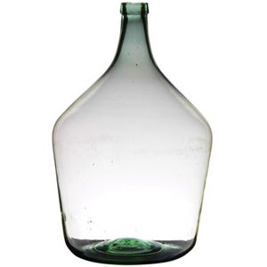 Transparante luxe grote stijlvolle flessen vaas van glas B29 x H46 cm - Bloemen/takken vaas