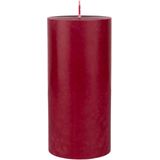 Rood bordeaux cilinderkaarsen/stompkaarsen 15 x 7 cm 50 branduren - geurloze kaarsen