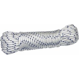 AMIG paracord touw - 20 meter - D6mm - 400kg - nylon/polyester - wit/blauw