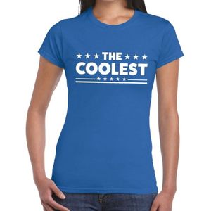 The Coolest tekst t-shirt blauw dames - dames shirt The Coolest