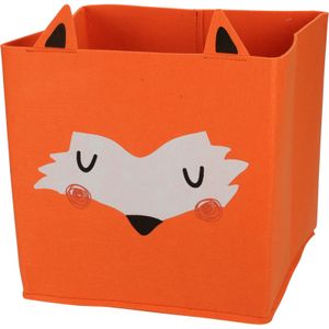 Opbergmand/kastmand vilt kinderkamer - dieren thema vos - 32 x 32 x 32 cmÃÂ¯ÃÂ¿ÃÂ½- Vakkenkast manden