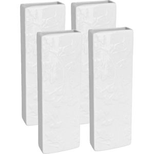 Luchtbevochtiger - 4 stuks - wit - aardewerk - 7,5 x 17,5 cm