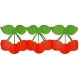 Bellatio Decorations - Gezond Fruit thema versiering thema slingers appel/kers - 3 meter per stuk