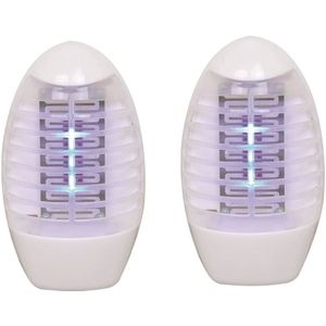 Set van 4x stuks elektrische Led insectenlampen/insectenbestrijders 22V - Muggenlampen voor in het stopcontact