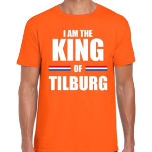 Koningsdag t-shirt I am the King of Tilburg - oranje - heren - Kingsday Tilburg outfit / kleding / shirt