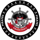 Piraten versiering onderzetters/bierviltjes - 50 stuks - Piraten thema feestartikelen