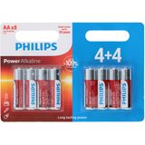 Philips AA Power Alkaline Batterijen - 8 stuks