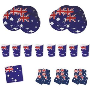 Feestartikelen Australie tafel versiering pakket - papier - Australische feestversiering
