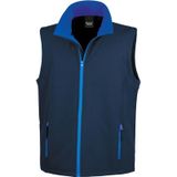 Softshell casual bodywarmer navy blauw voor heren - Outdoorkleding wandelen/zeilen - Mouwloze vesten