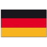 Landen vlag Duitsland - 90 x 150 cm - met compacte draagbare telescoop vlaggenstok - zwaaivlaggen