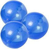 10x stuks opblaasbare strandballen plastic blauw 28 cm - Strand buiten zwembad speelgoed
