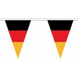 Polyester vlaggenlijn Duitsland 5 meter - Landen vlaggen versiering en feestartikelen