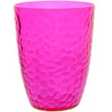 8x stuks kunststof bekers roze 20 cl - Campingservies drinkbekers herbruikbaar