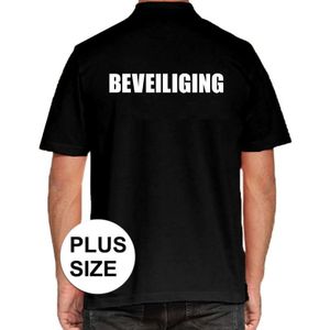 Beveiliging grote maten poloshirt zwart voor heren - security polo t-shirt