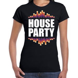 House party tekst t-shirt zwart dames - fun tekst - cadeau / kado t-shirt