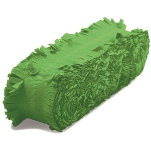Feest/verjaardag versiering slingers groen 24 meter crepe papier - Feestartikelen