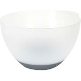 Lily Cook Beslagkom/mengkom - 3 liter - kunststof - transparant/grijs - schenktuit - handvat - keuken - met antislip bodem