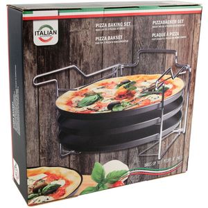 Pizzabakset Standaard met 3 Platen 29 cm