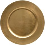 4x stuks diner borden/onderborden goud glimmend 33 cm