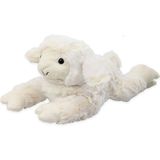 Inware Pluche Lammetje/Schaap Knuffeldier - Wit - Liggend - 22 cm