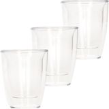 Haushaltshelden Koffieglazen/theeglazen - 6x - dubbelwandig - transparant glas - 180 ml