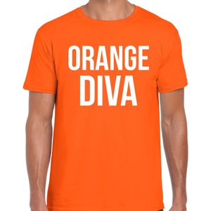 Koningsdag t-shirt orange diva oranje - heren - Kingsday outfit / kleding / shirt