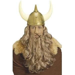 Luxe viking pruik met baard en snor