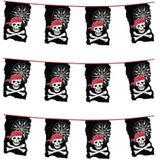 3x stuks piraten thema vlaggenlijnen doodshoofd 10 meter - Feestartikelen en versieirng