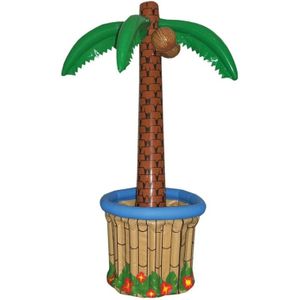 Opblaasbare palmboom koeler 1,60 meter - Tropische Hawaii thema drankkoeler