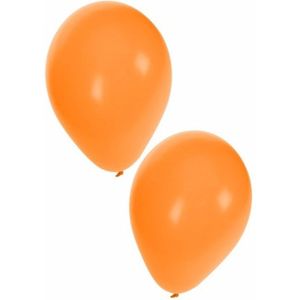Bellatio Decorations ballonnen - 50 stuks Ã¢â¬â oranje - 27 cm - helium of lucht - verjaardag / versiering
