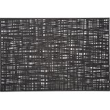 2x Rechthoekige placemats glanzend zwart 30 x 45 cm - Zeller Tafeldecoratie - Borden onderleggers van kunststof