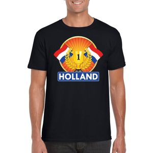 Zwart Nederland kampioen t-shirt heren - Holland supporters shirt