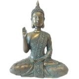 Thaise mediterende Boeddha beeldje brons 28 cm