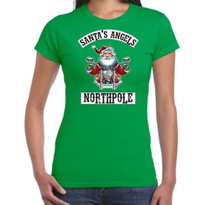 Fout Kerstshirt / Kerst t-shirt Santas angels Northpole groen voor dames - Kerstkleding / Christmas outfit