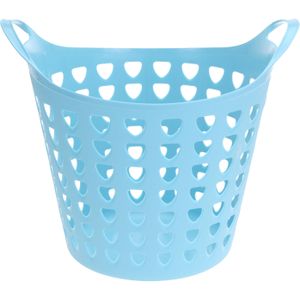 Excellent Houseware Flexibele wasmand - blauw - 26 liter - kunststof - 40 x 42 cm