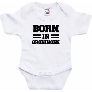 Born in Groningen tekst baby rompertje wit jongs en meisjes - Kraamcadeau - Groningen geboren cadeau